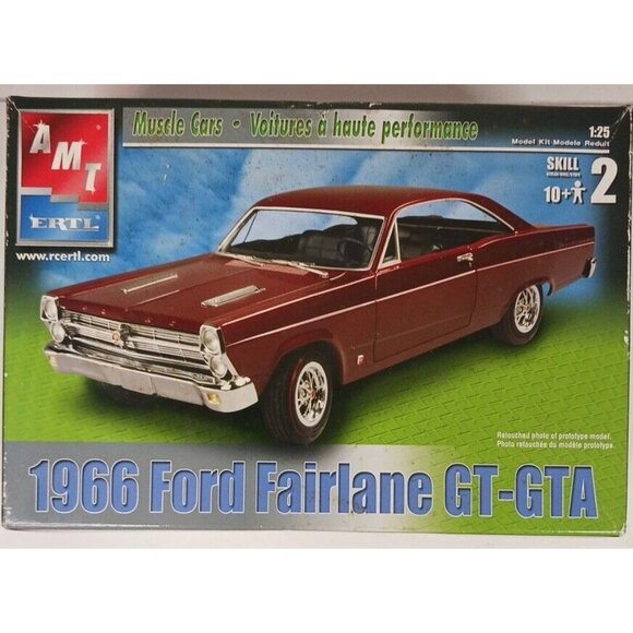 AMT Ertl 1966 Ford Fairlane GT-GTA Model Kit Some Pieces Punched Complete Model - Picture 1 of 6